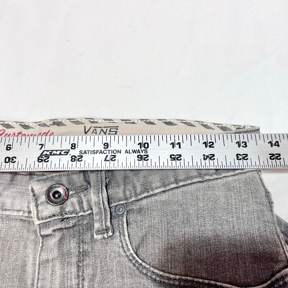 Vans Off The Wall Jeans Custom Made For You V66 Slim Fit 26x27 Gray Low Rise New - Picture 7 of 10
